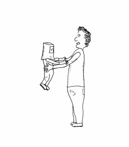 Toddler in a hazmat suit Toddler in a hazmat suit