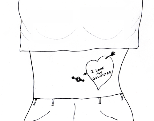 Navel stud and tattoo Navel stud and tattoo