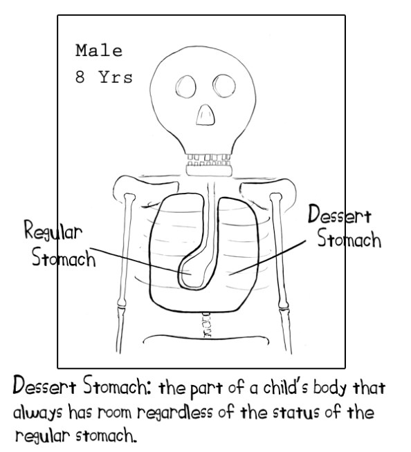 Dessert stomach