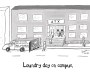 Laundry day on campus