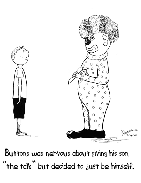 Buttons gives the talk