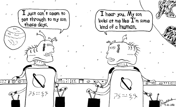 My son looks at me like I'm a human