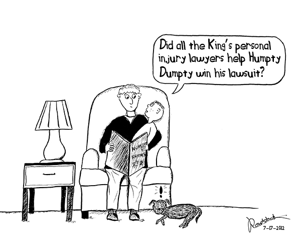 humpty dumpty Did Humpty Dumpty sue the king?