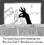at work in the theater with your child